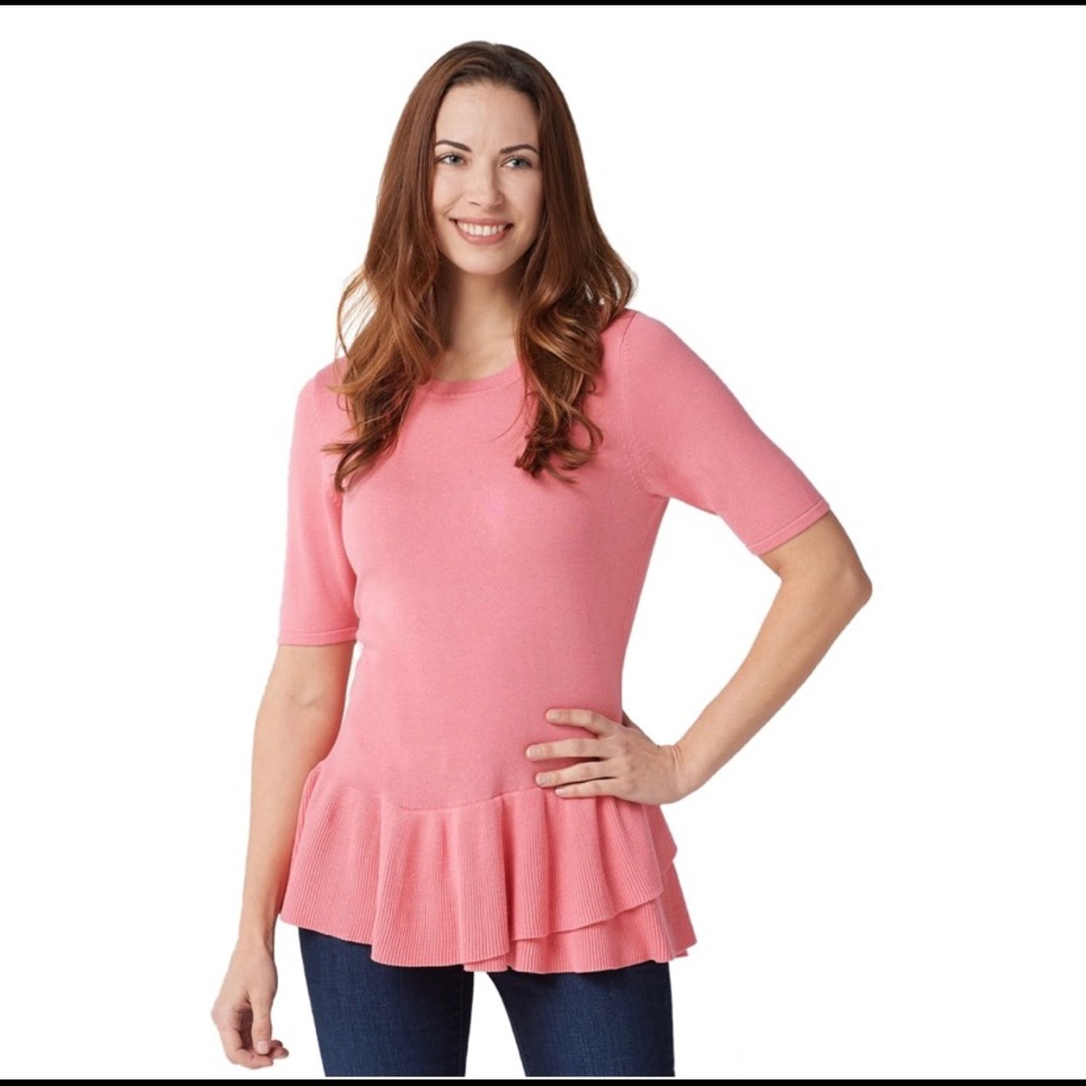 Isaac Mizrahi peplum sweater